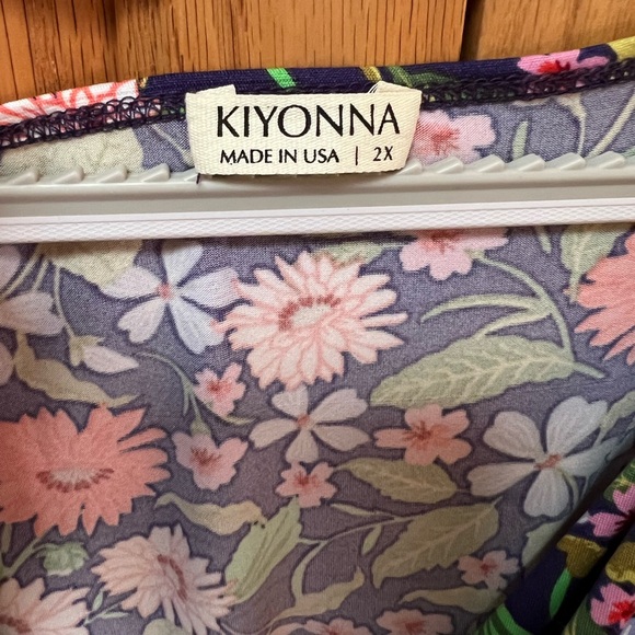 Kiyonna Pastel Floral Dress - Pink, Green, Blue, EUC, Size 2X - Picture 5 of 7